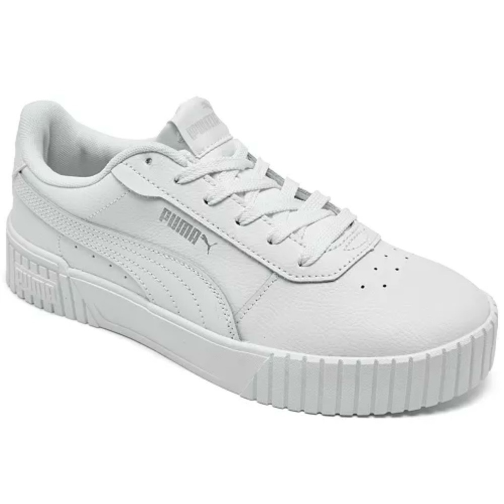 Puma Carina 2.0 White Leather Sneakers